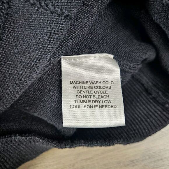 Vintage Northern Isles Mens 2xl XXL Argyle Black Cotton Sweater Grandpa Dad - Picture 4 of 6